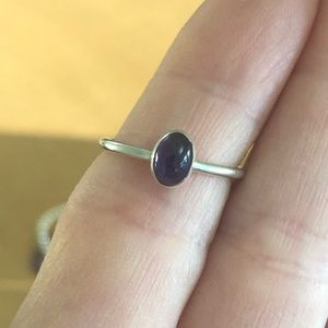 Amethyst cabochon ring